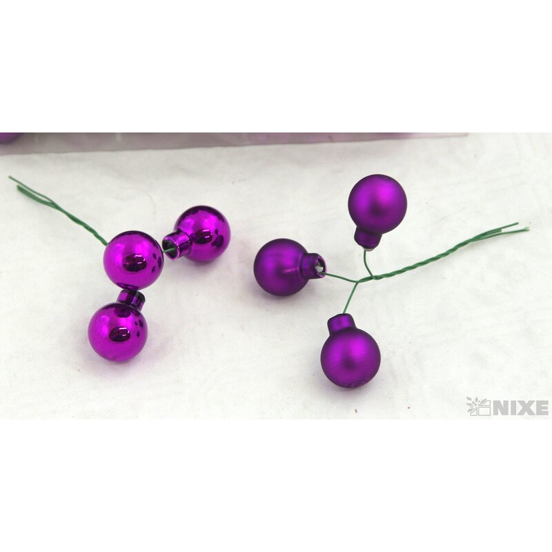 KOULE NA DR. 2x10,5cm 144ks MIX*FIALOVÁ