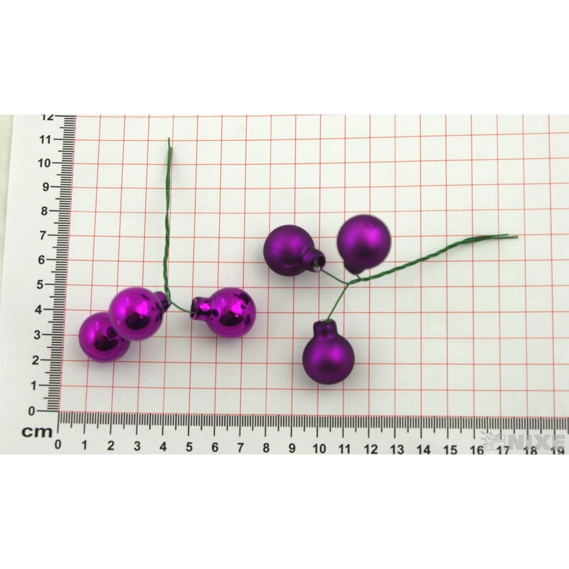 KOULE NA DR. 2x10,5cm 144ks MIX*FIALOVÁ