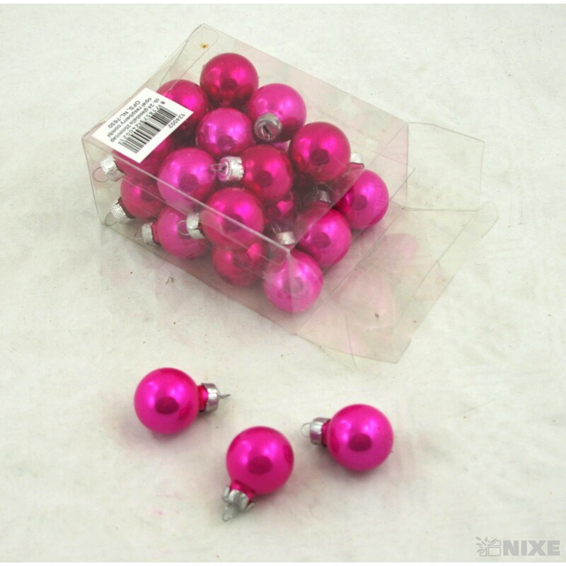 KOULE ZÁVĚS 2,5cm 24ks MIX*MALINOVÁ