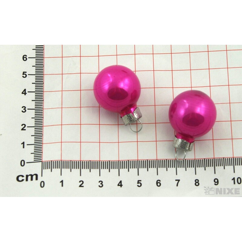 KOULE ZÁVĚS 2,5cm 24ks MIX*MALINOVÁ