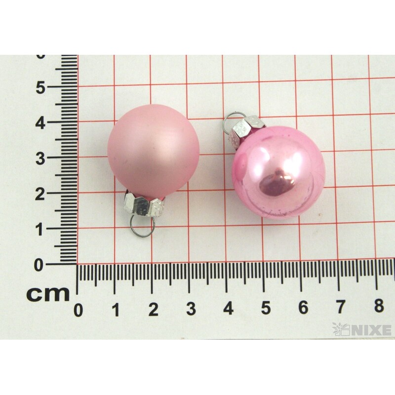 KOULE ZÁVĚS 2,5cm 24ks MIX*RŮŽOVÁ SV.