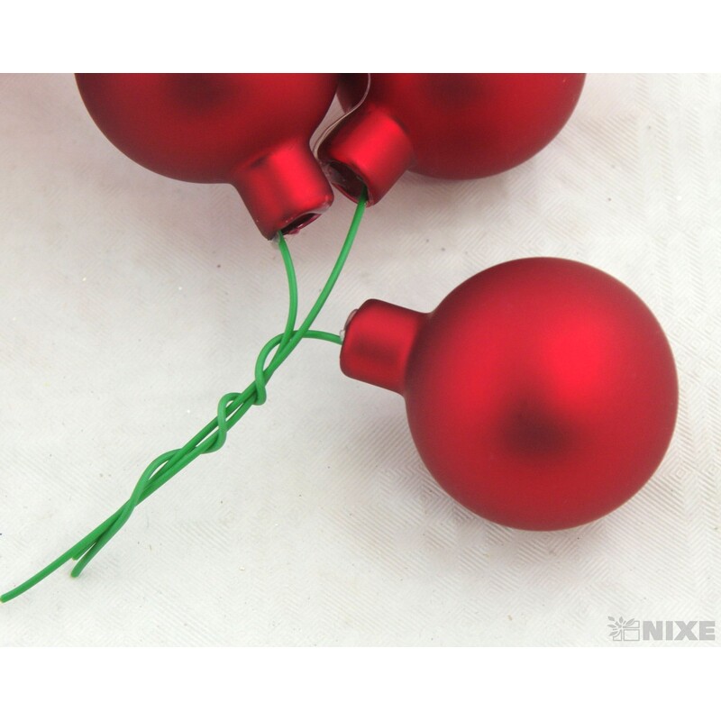 KOULE NA DR. 4x10cm 36ks MIX*ČERVENÁ