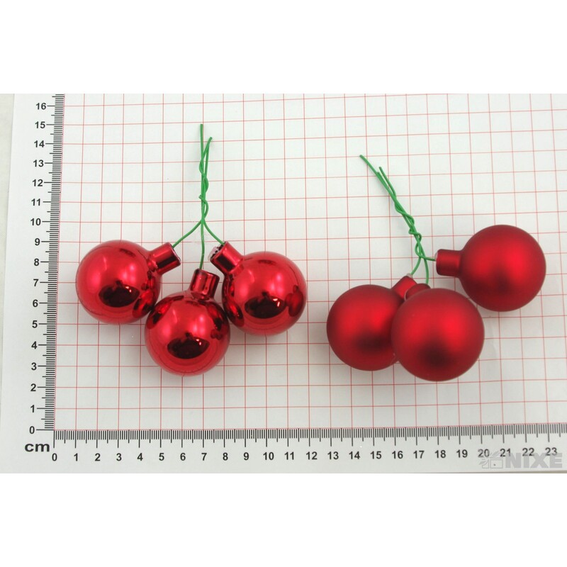 KOULE NA DR. 4x10cm 36ks MIX*ČERVENÁ