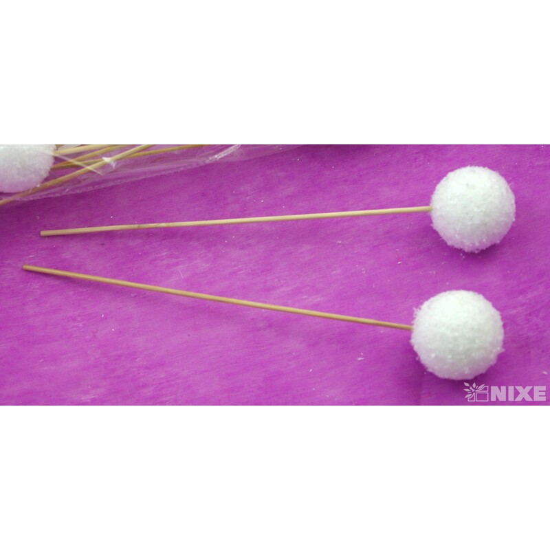 ZÁPICH KOULE 5x25cm 24ks*BÍLÁ