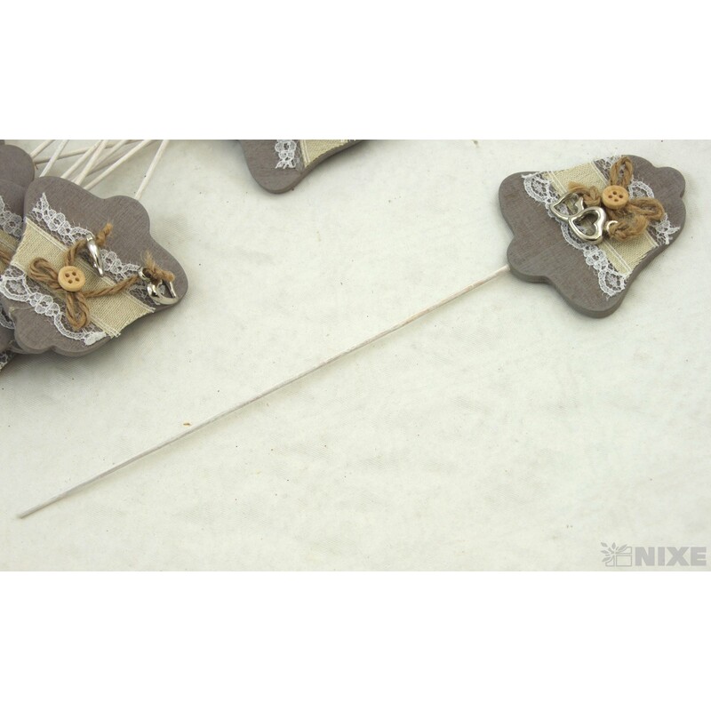 ZÁPICH ZVONEK 12ks 7x27cm*ŠEDÁ