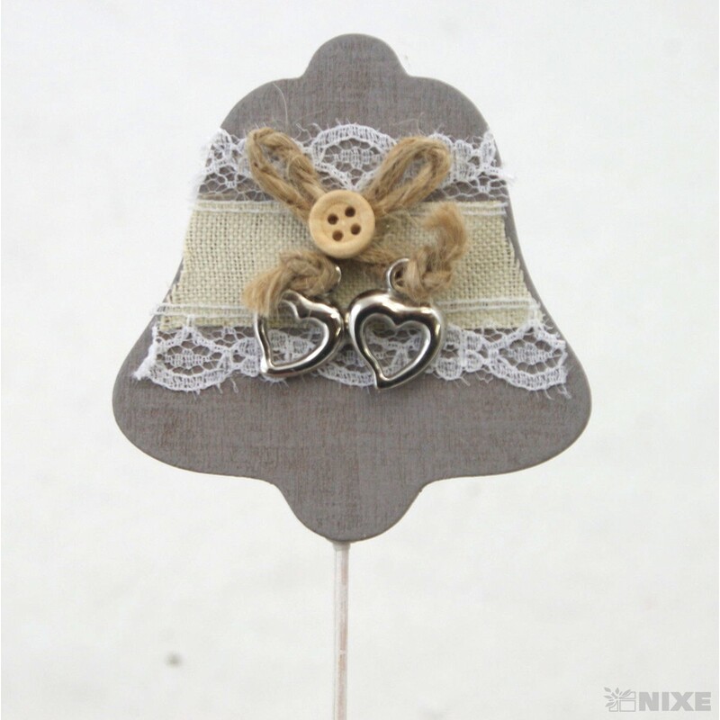 ZÁPICH ZVONEK 12ks 7x27cm*ŠEDÁ