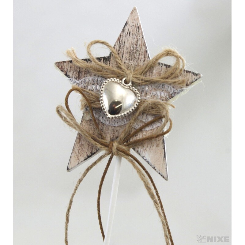 ZÁPICH HVĚZDA 6ks 8x35cm*PŘÍRODNÍ