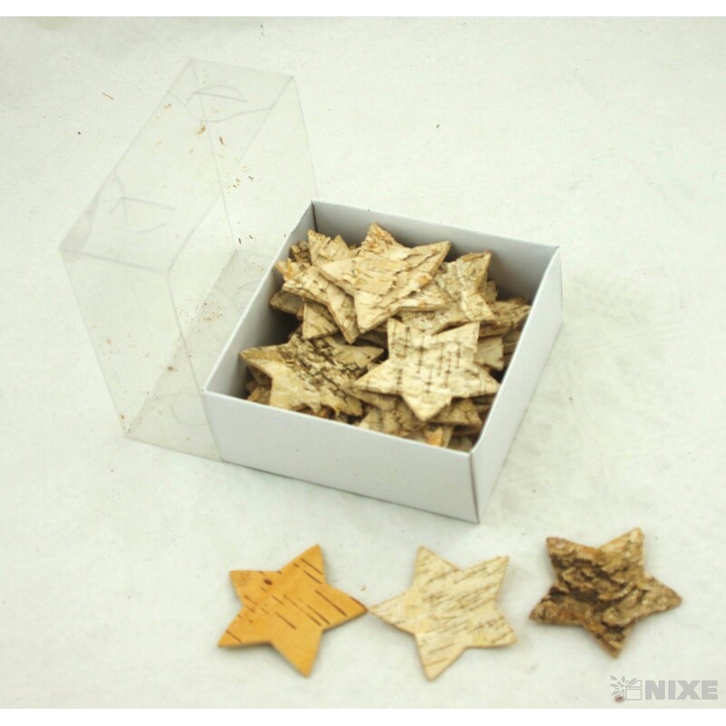 HVĚZDIČKA 6,5cm 36ks*PŘÍRODNÍ