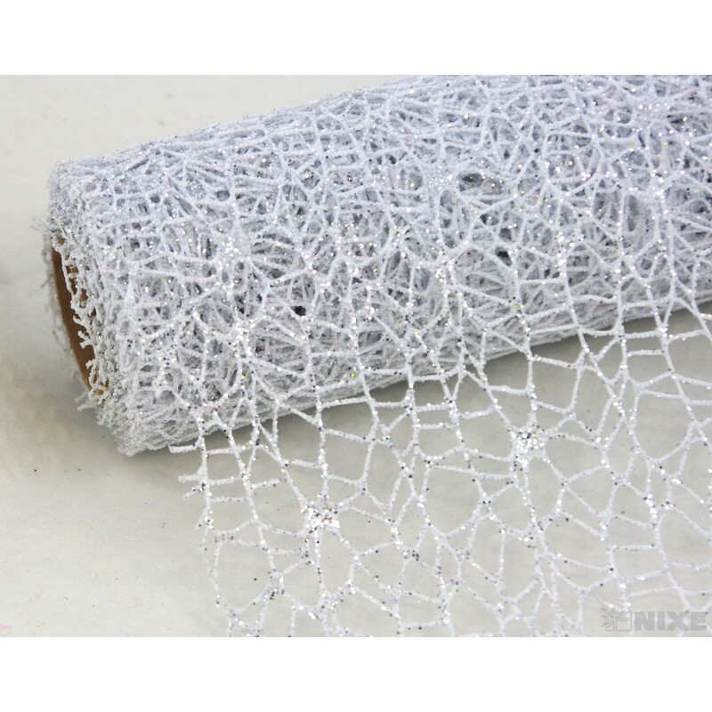 ROLE SPIDER CRUDE METAL 48cmx5yd*STŘÍBRNÁ