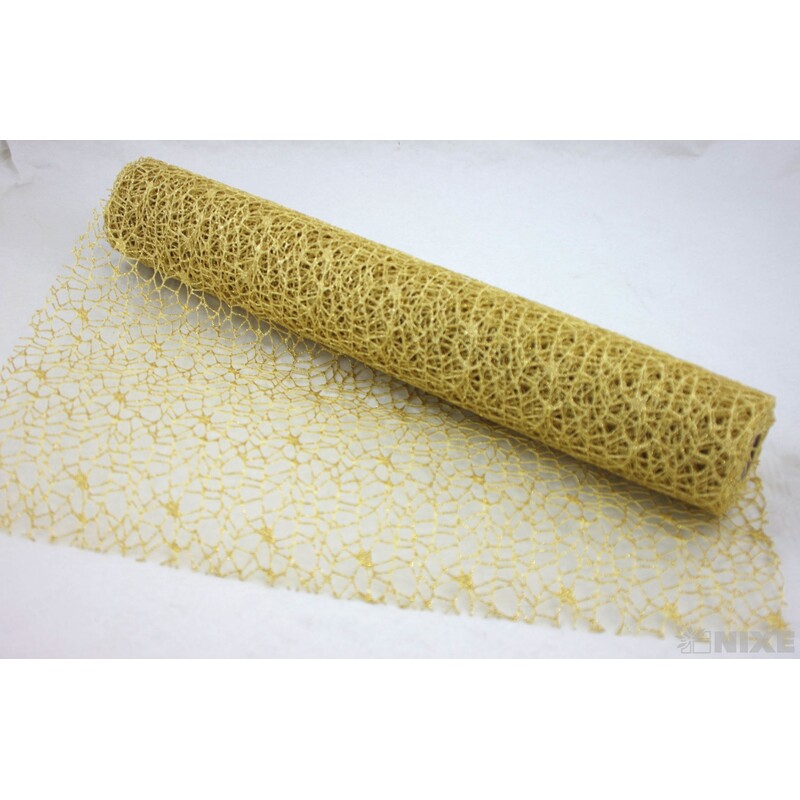 ROLE SPIDER CRUDE METAL 48cmx5yd*ZLATÁ