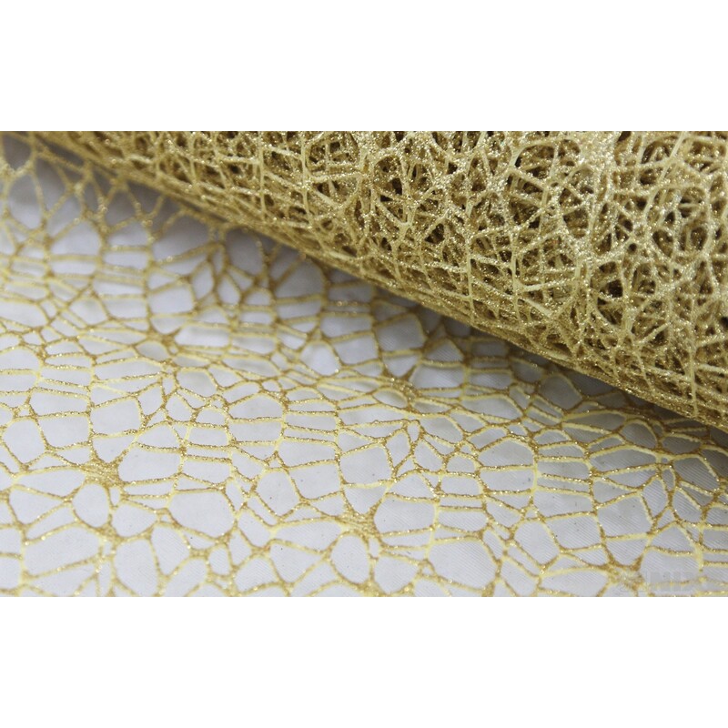 ROLE SPIDER CRUDE METAL 48cmx5yd*ZLATÁ