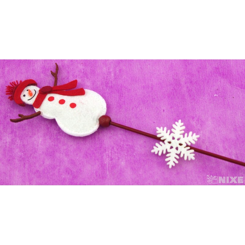 ZÁPICH FILC SNĚHULÁK 8x33cm 6ks*BÍLÁ