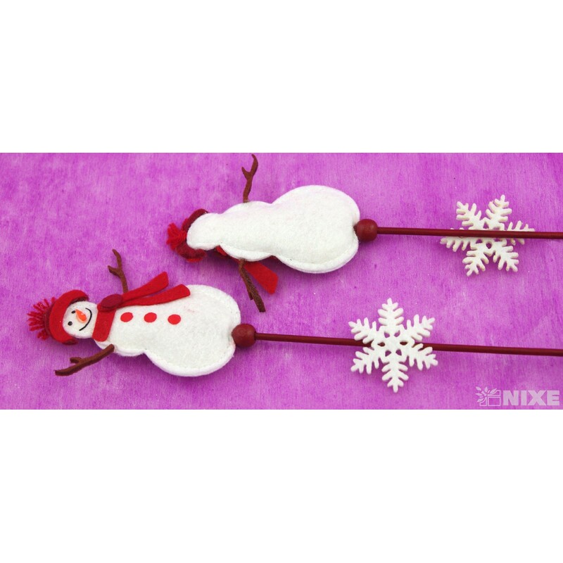 ZÁPICH FILC SNĚHULÁK 8x33cm 6ks*BÍLÁ