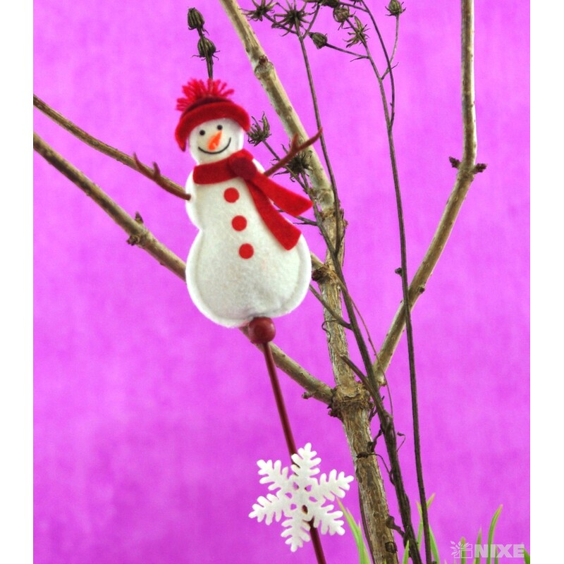 ZÁPICH FILC SNĚHULÁK 8x33cm 6ks*BÍLÁ