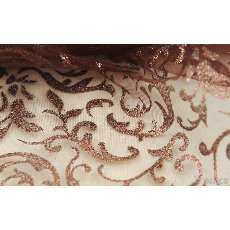 ORGANZA GLITR 23 36cmx5yd*HNĚDÁ