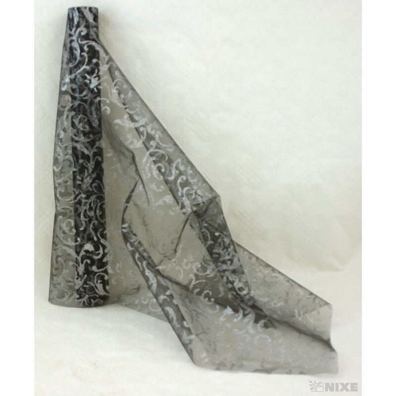 ORGANZA GLITR 23 36cmx5yd*ČERNÁ