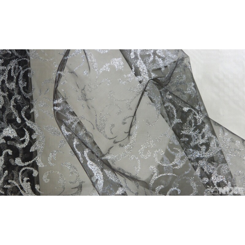 ORGANZA GLITR 23 36cmx5yd*ČERNÁ