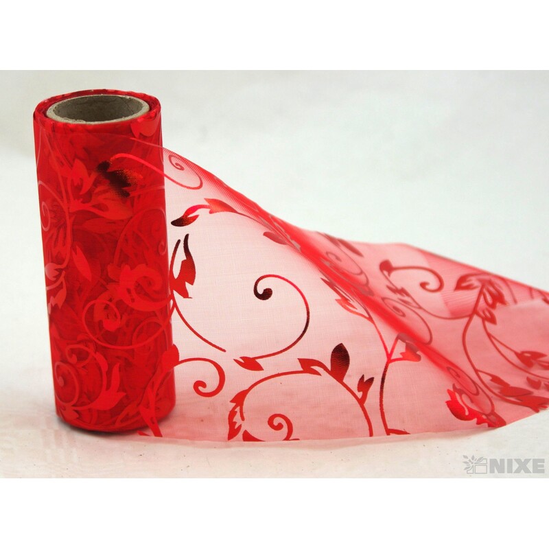 ORGANZA TISK 29 12cmx10yd*ZELENÁ