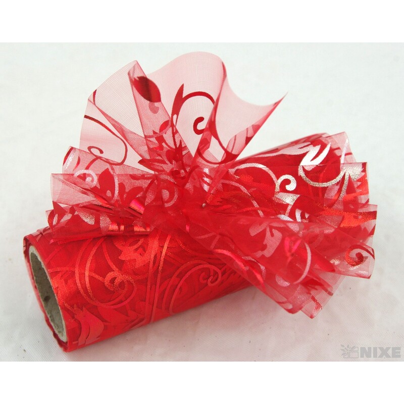 ORGANZA TISK 29 12cmx10yd*ZELENÁ