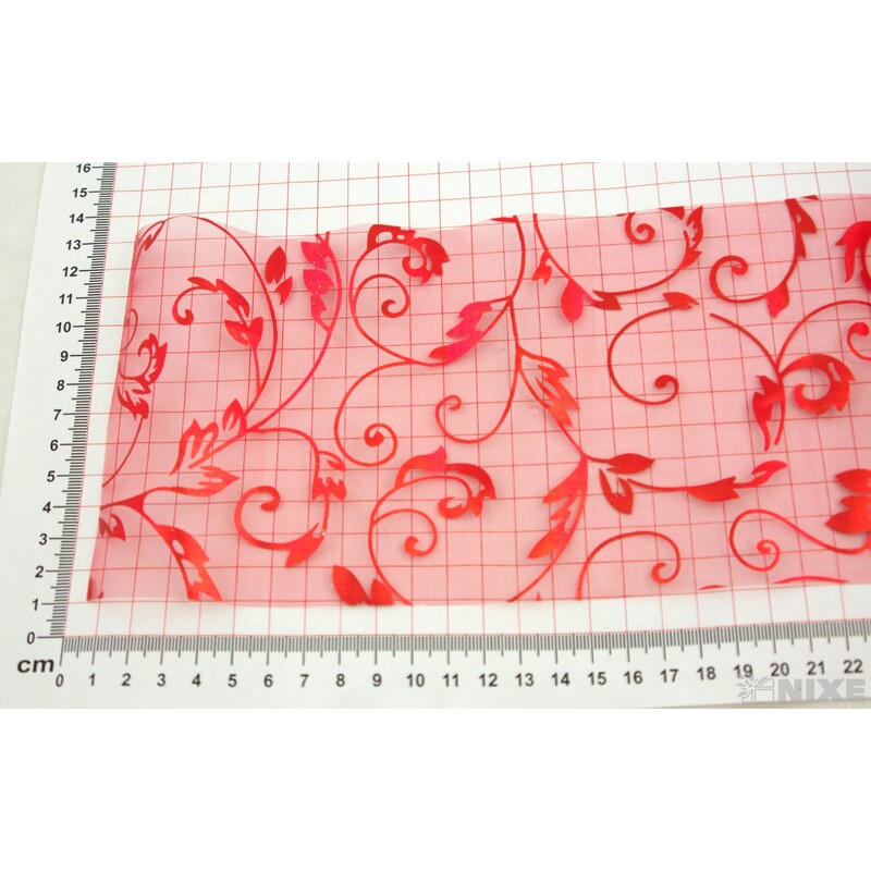 ORGANZA TISK 29 12cmx10yd*ZELENÁ