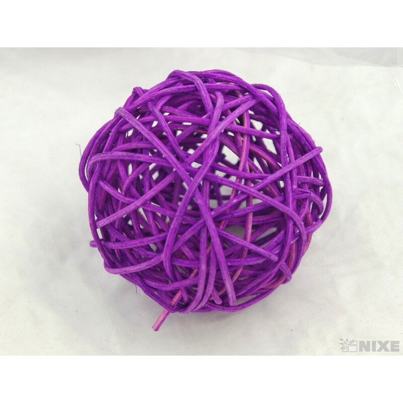 KOULE RATTAN 7,5cm*MIX BAREV