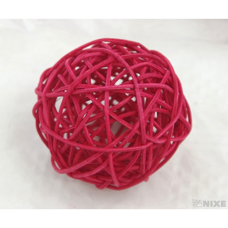 KOULE RATTAN 7,5cm*MIX BAREV