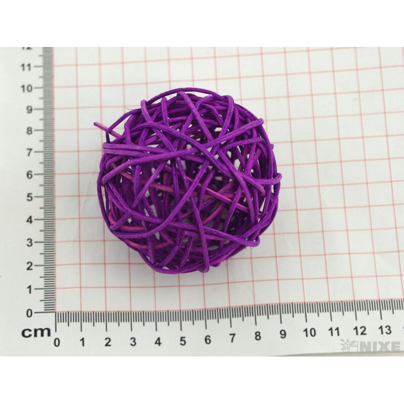 KOULE RATTAN 7,5cm*MIX BAREV