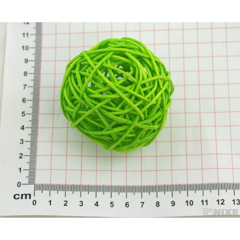 KOULE RATTAN 7,5cm*MIX BAREV