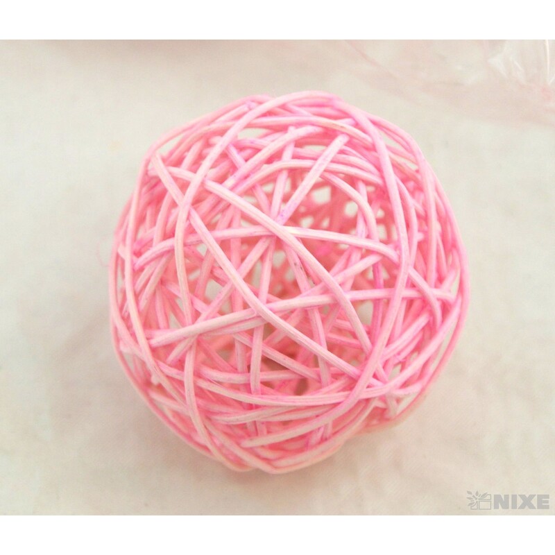 KOULE RATTAN 6,5cm*MIX BAREV