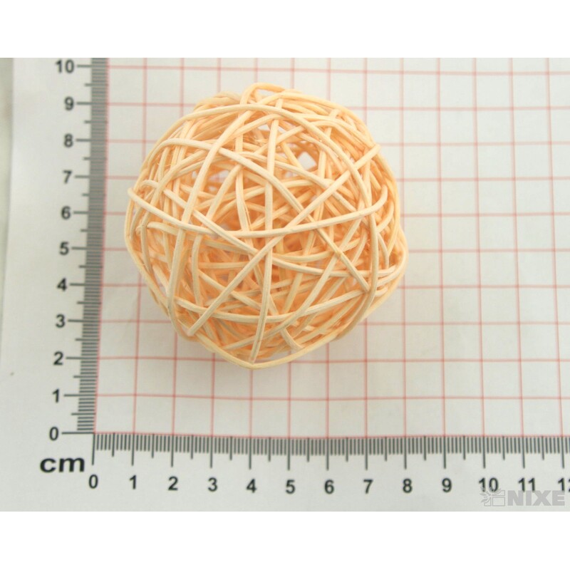 KOULE RATTAN 6,5cm*MIX BAREV