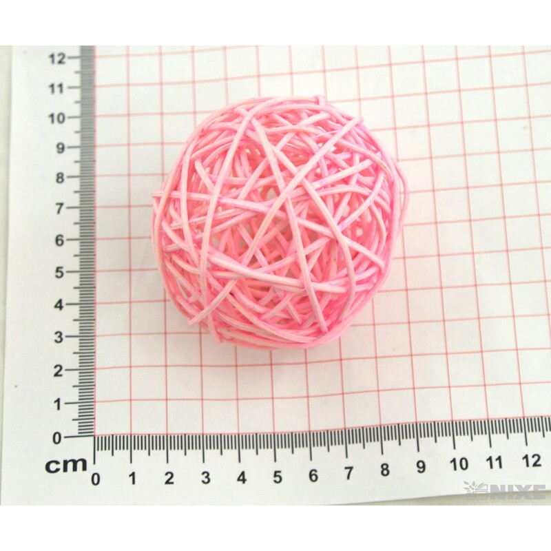 KOULE RATTAN 6,5cm*MIX BAREV