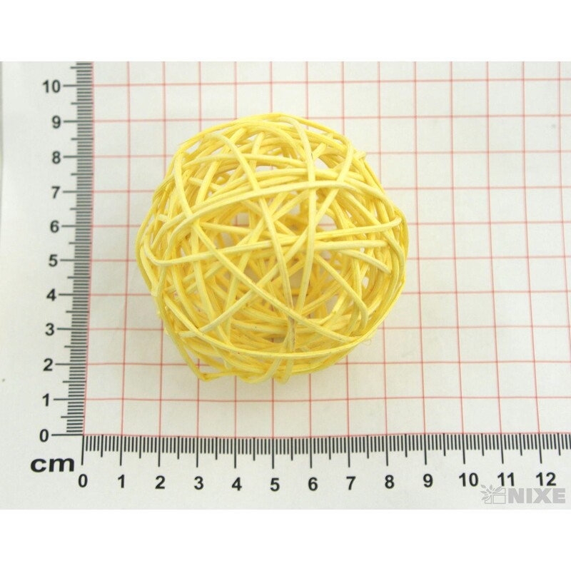 KOULE RATTAN 6,5cm*MIX BAREV