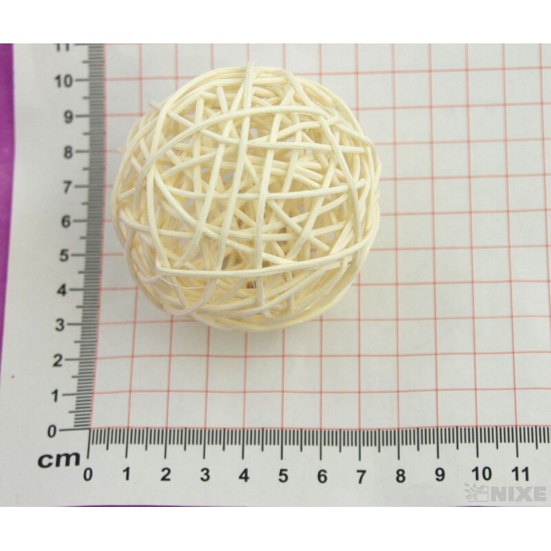 KOULE RATTAN 6,5cm*MIX BAREV