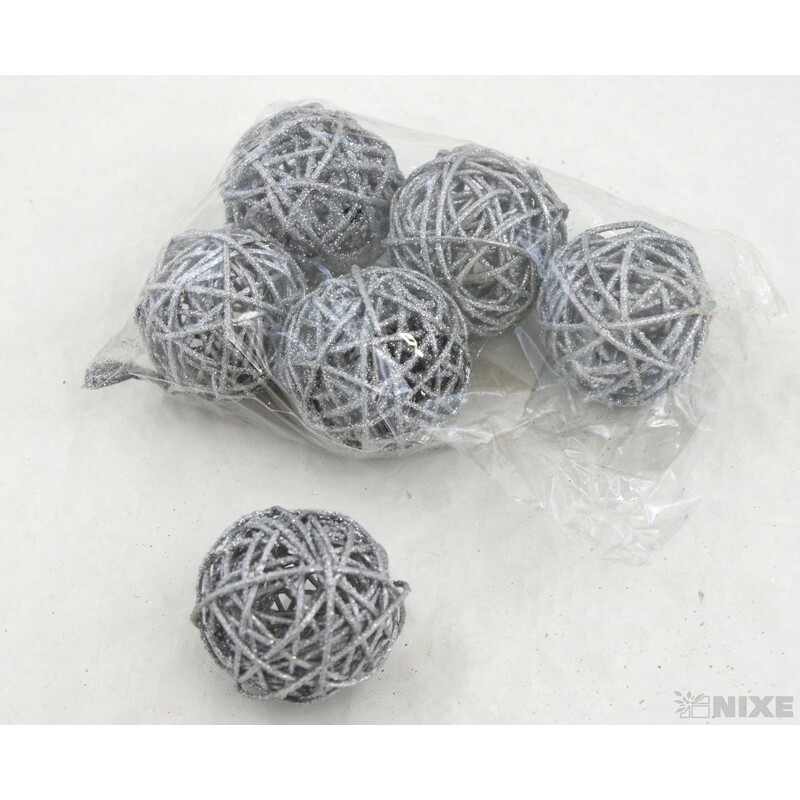 KOULE RATTAN 4,5cm*MIX BAREV