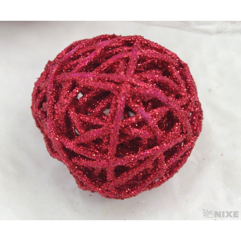 KOULE RATTAN 4,5cm*MIX BAREV