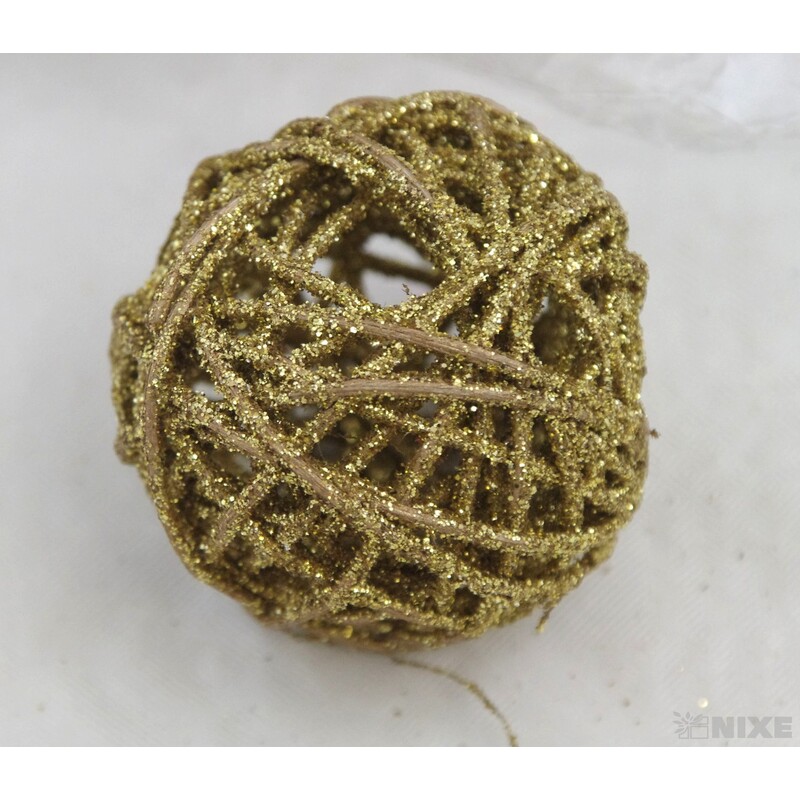 KOULE RATTAN 4,5cm*MIX BAREV