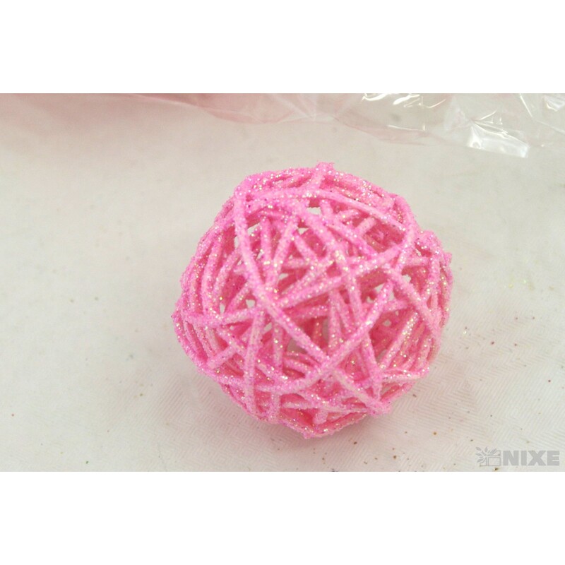 KOULE RATTAN 4,5cm*MIX BAREV