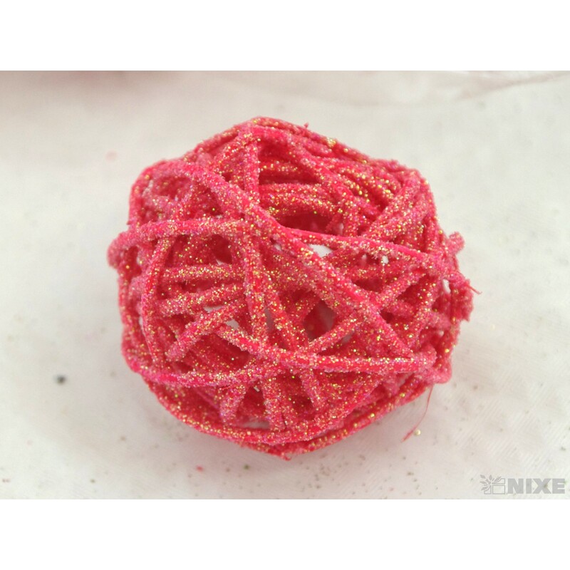 KOULE RATTAN 4,5cm*MIX BAREV