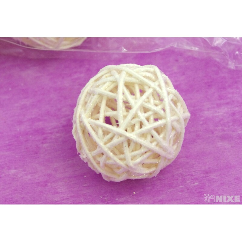 KOULE RATTAN 4,5cm*MIX BAREV