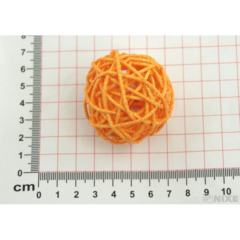 KOULE RATTAN 4,5cm*MIX BAREV