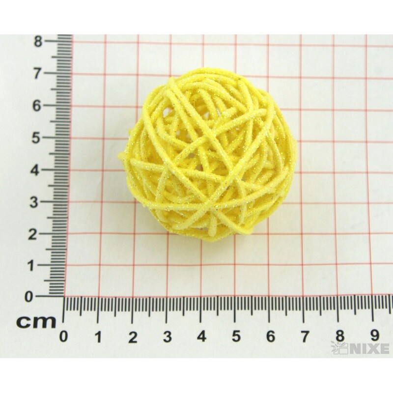 KOULE RATTAN 4,5cm*MIX BAREV