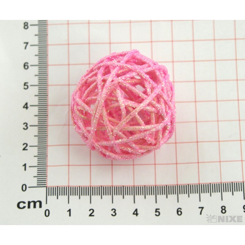 KOULE RATTAN 4,5cm*MIX BAREV