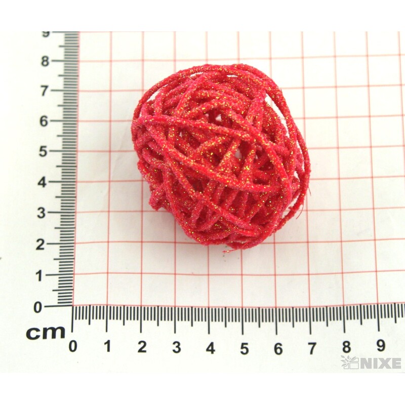 KOULE RATTAN 4,5cm*MIX BAREV