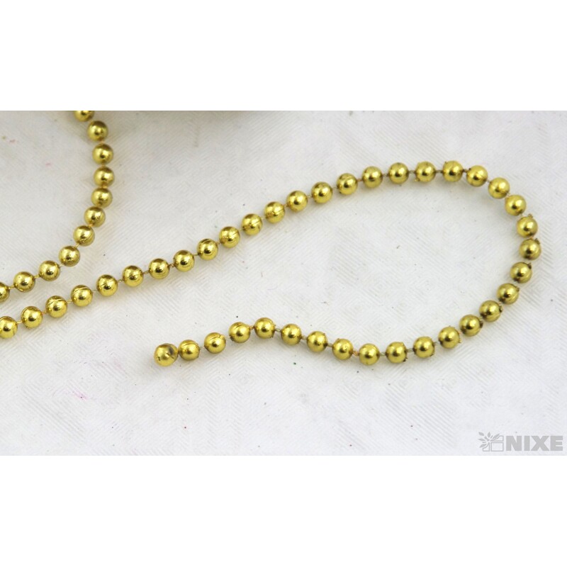 KORÁLKY ŘETĚZ 4mmx40m METAL*ZLATÁ