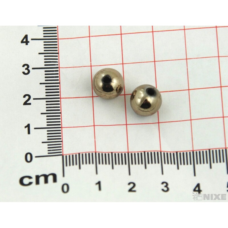 KORÁLKY 10mm cca 104ks METAL*MOSAZ