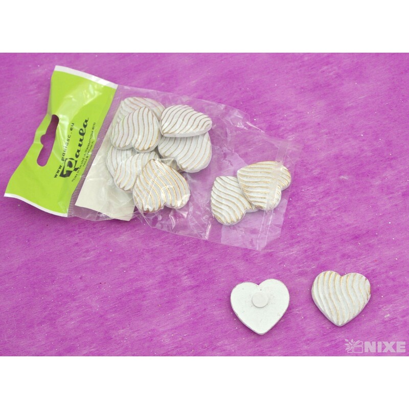 NALEPOVACÍ SRDCE 3cm 9ks*BÍLÁ