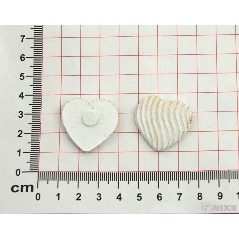 NALEPOVACÍ SRDCE 3cm 9ks*BÍLÁ