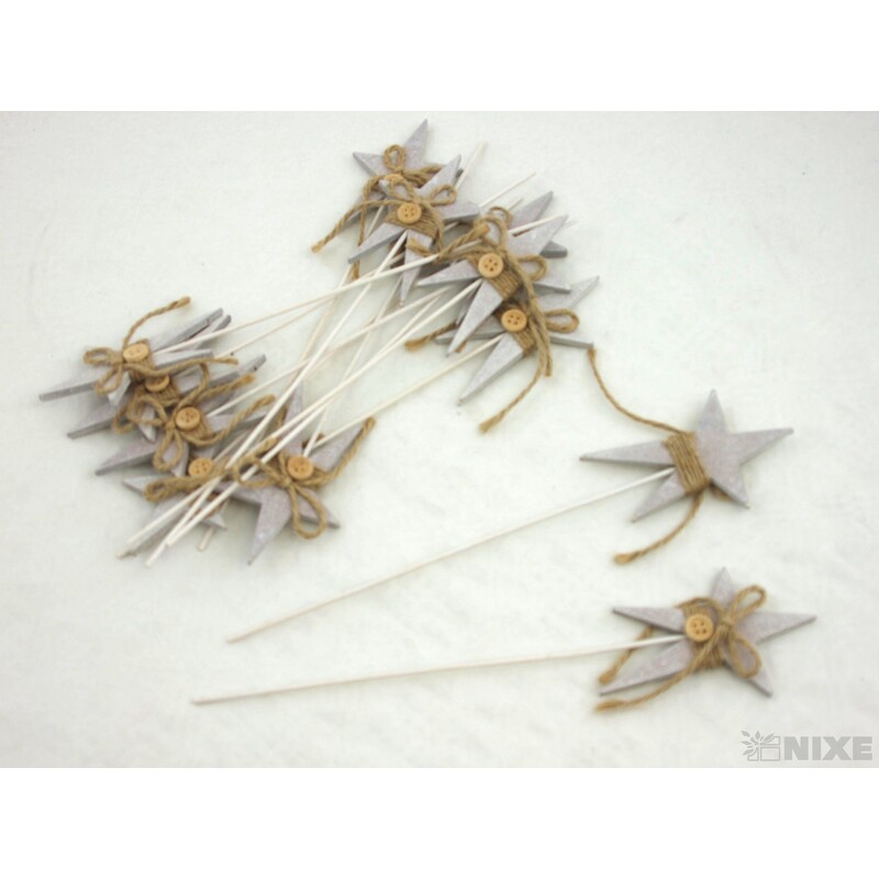 ZÁPICH HVĚZDA 12ks 9x26cm*PŘÍRODNÍ