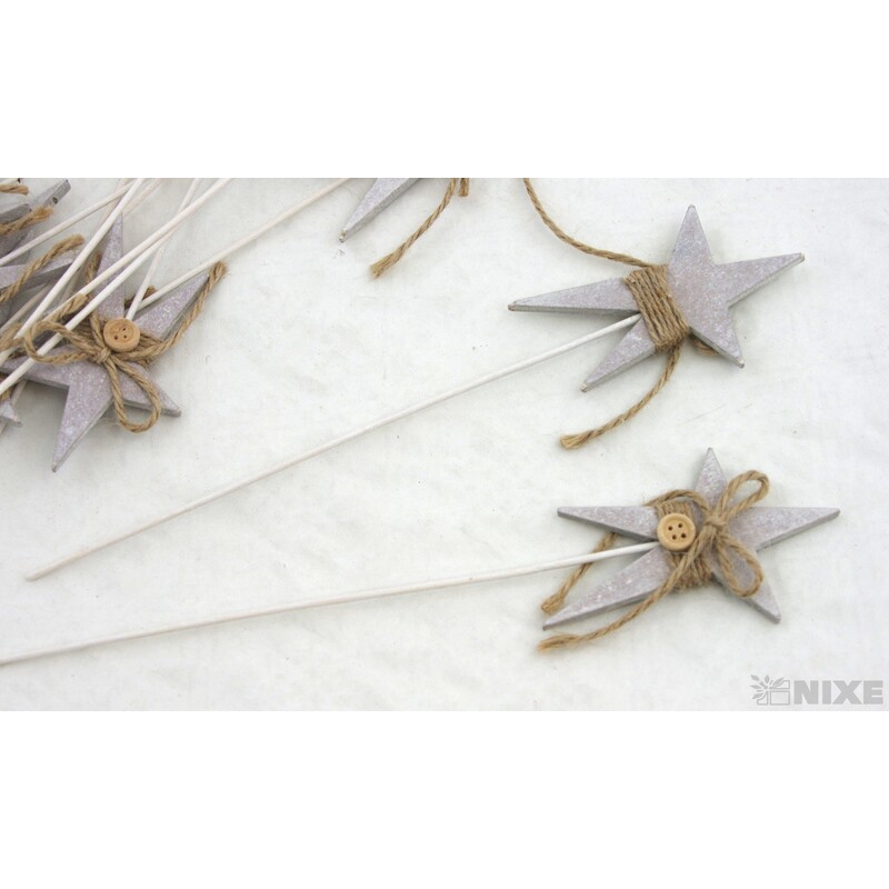 ZÁPICH HVĚZDA 12ks 9x26cm*PŘÍRODNÍ