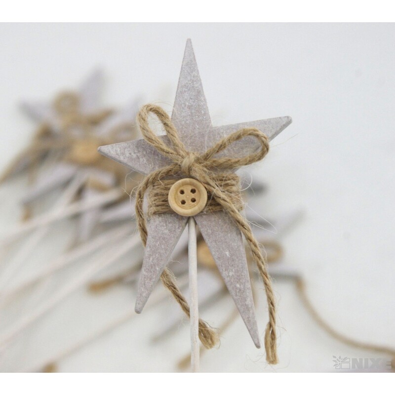 ZÁPICH HVĚZDA 12ks 9x26cm*PŘÍRODNÍ